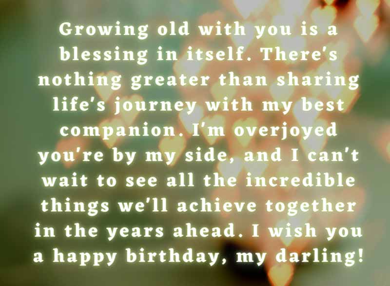 Living with love of your life birthday wishes